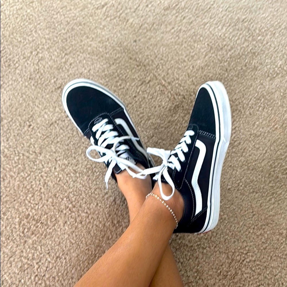 Vans Classic Black and White Low Top Sneakers